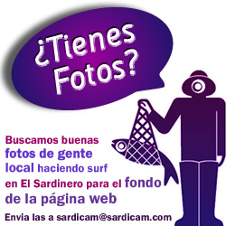Envianos tus fotos de surfing para poner como fondo de la página web